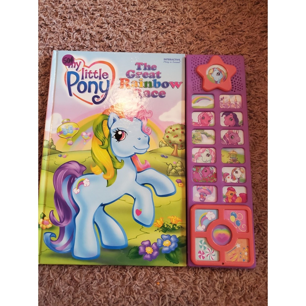 2003 Vintage My Little Pony The Great Rainbow Race Interactive Book Music Sound